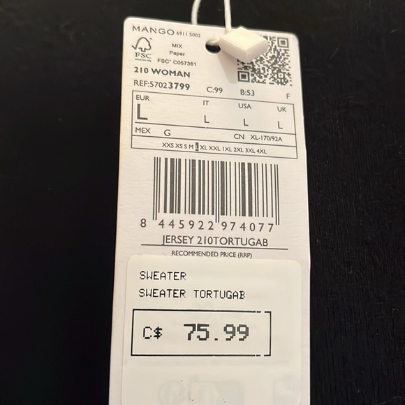 NWT Mango striped sweater - Picture 2 of 4